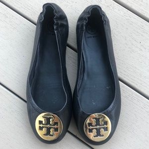 Tory Burch Black Flats